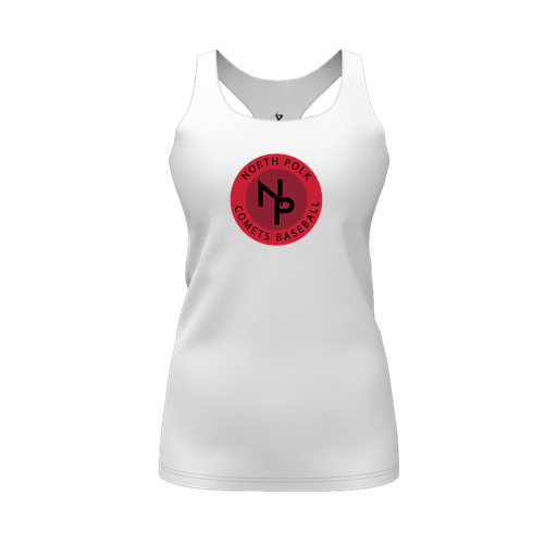 [CUS-DFW-RCBK-PER-WHT-FYS-LOGO2] Racerback Tank Top (Female Youth S, White, Logo 2)