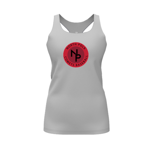 [CUS-DFW-RCBK-PER-GRY-FYS-LOGO2] Racerback Tank Top (Female Youth S, Gray, Logo 2)