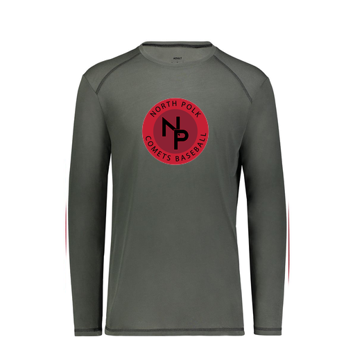[6845.98D.S-LOGO2] Men's SoftTouch Long Sleeve (Adult S, Gray, Logo 2)