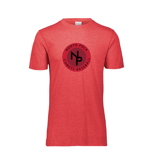 [FTSCUBRD-YS-LOGO2] Decker Youth Tri-Blend T-Shirt - Short Sleeve (Youth S, Red, Logo 2)