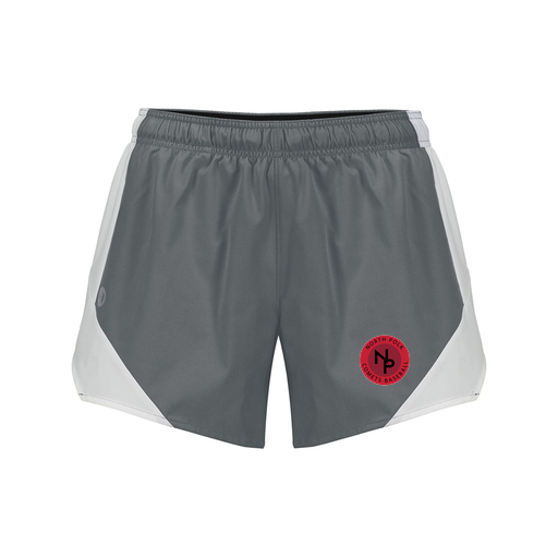 [229489.R04.S-LOGO2] Girls Olympus Shorts (Female Youth S, Gray, Logo 2)