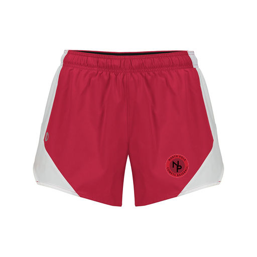 [229489.H01.S-LOGO2] Girls Olympus Shorts (Female Youth S, Red, Logo 2)