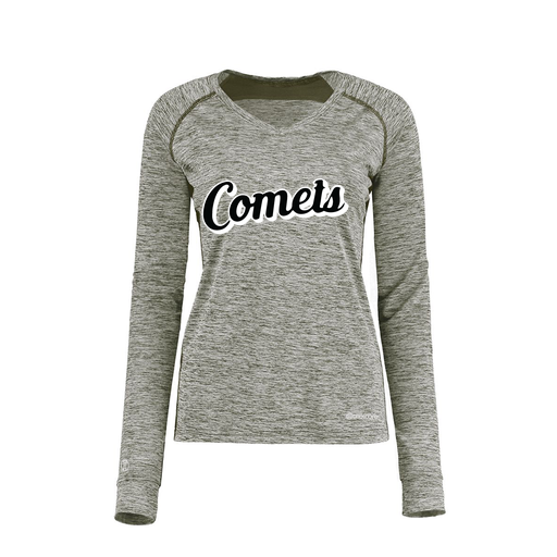 [222770.K94.XS-LOGO1] Ladies Electric Long Sleeve Shirt (Female Adult XS, Gray, Logo 1)
