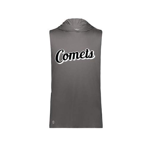 [222590.98D.XS-LOGO1] Men's CoolDry Sleeveless Hoodie (Adult XS, Gray, Logo 1)