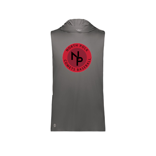 [222590.98D.XS-LOGO2] Men's CoolDry Sleeveless Hoodie (Adult XS, Gray, Logo 2)