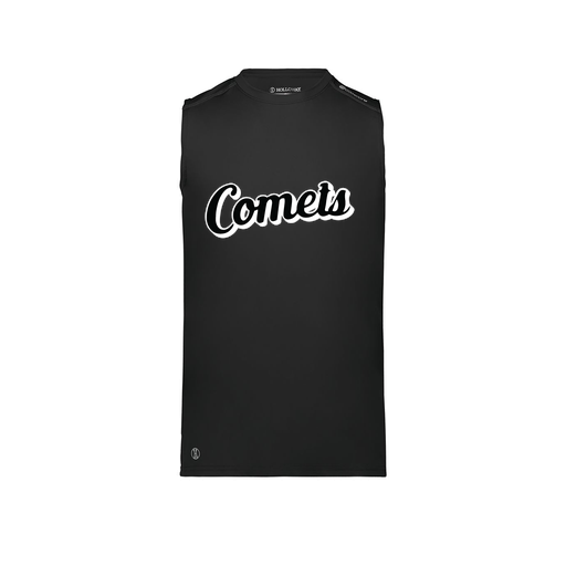 [222593.080.S-LOGO1] Men's CoolDry TankTop (Adult S, Black, Logo 1)