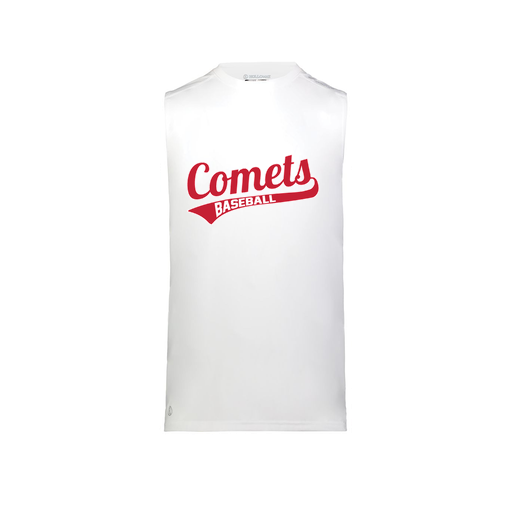 [222593.005.S-LOGO3] Men's CoolDry TankTop (Adult S, White, Logo 3)