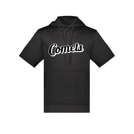[6871.080.S-LOGO1] Men's Dri Fit Short Sleeve Hoodie (Adult S, Black, Logo 1)