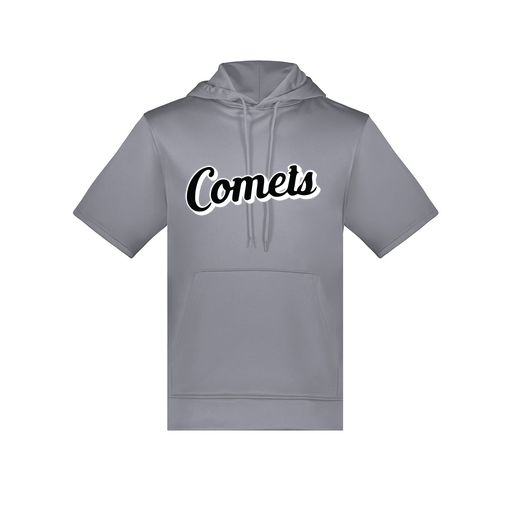 [6871.059.S-LOGO1] Men's Dri Fit Short Sleeve Hoodie (Adult S, Gray, Logo 1)