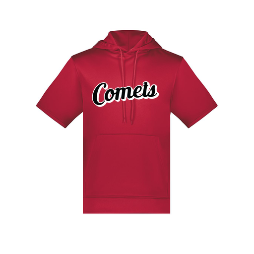 [6871.083.S-LOGO1] Men's Dri Fit Short Sleeve Hoodie (Adult S, Red, Logo 1)