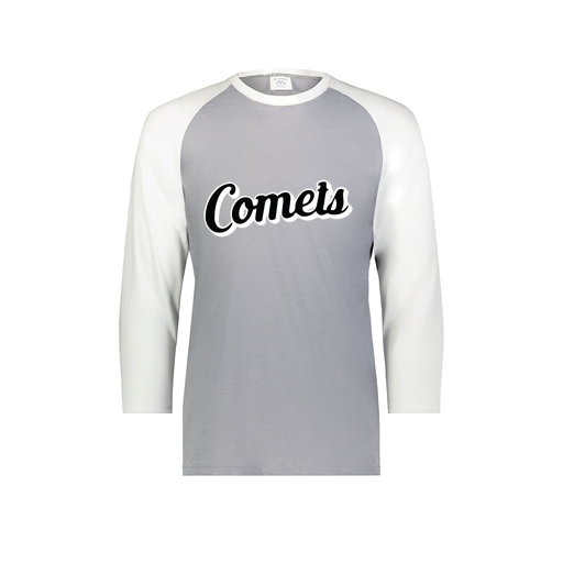 [6879.74S.S-LOGO1] Men's Vintage 3/4 Sleeve T-Shirt (Adult S, White, Logo 1)