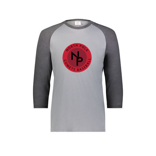 [6880.30V.S-LOGO2] Youth Vintage 3/4 T-Shirt (Youth S, Gray, Logo 2)