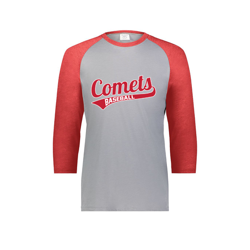 [6880.27V.S-LOGO3] Youth Vintage 3/4 T-Shirt (Youth S, Red, Logo 3)
