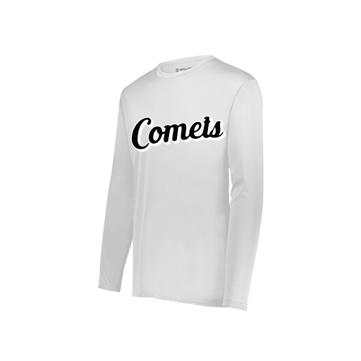 [222822.005.XS-LOGO1] Men's LS Smooth Sport Shirt (Adult XS, White, Logo 1)