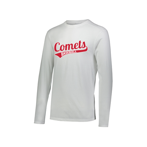 [FTLCUBWH-AXS-LOGO3] Decker Men's Tri-Blend T-Shirt - Long Sleeve (Adult XS, White, Logo 3)