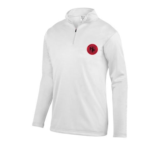 [FOLQFFWH-AS-LOGO2] Decker Men's FlexFleece 1/4 Zip (Adult S, White, Logo 2)