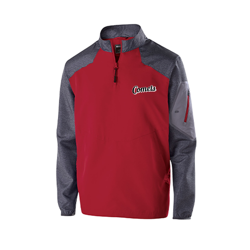 [229155.H01.XS-LOGO1] Men's Raider LS Pullover (Adult XS, Red, Logo 1)