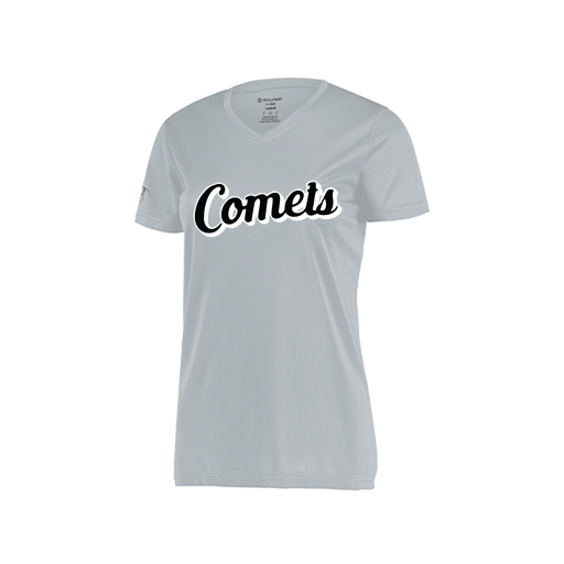[222820.099.S-LOGO1] Ladies Movement Dri Fit Shirt (Female Adult S, Silver, Logo 1)