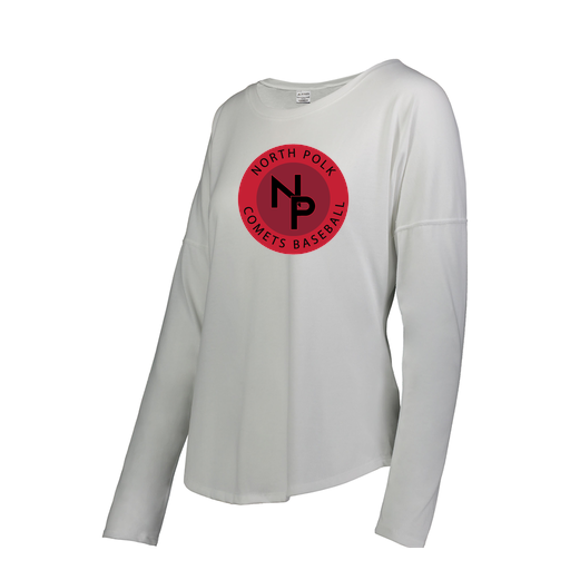 [FTLCUBWH-FAS-LOGO2] Decker Women's Tri-Blend T-Shirt - Long Sleeve (Female Adult S, White, Logo 2)