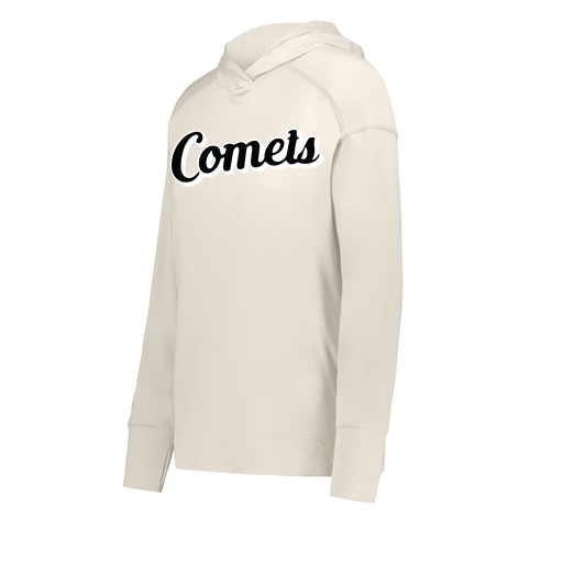 [222798-WHT-FAXS-LOGO1] Ladies Ventura Thin Knit Hoodie (Female Adult XS, White, Logo 1)