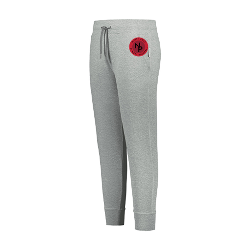 [222799.013.XS-LOGO2] LADIES VENTURA SOFT KNIT JOGGER (Female Adult XS, Silver, Logo 2)
